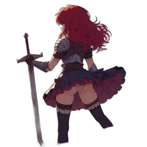 sword, weapon, staff, dress transparent PNG cut-out