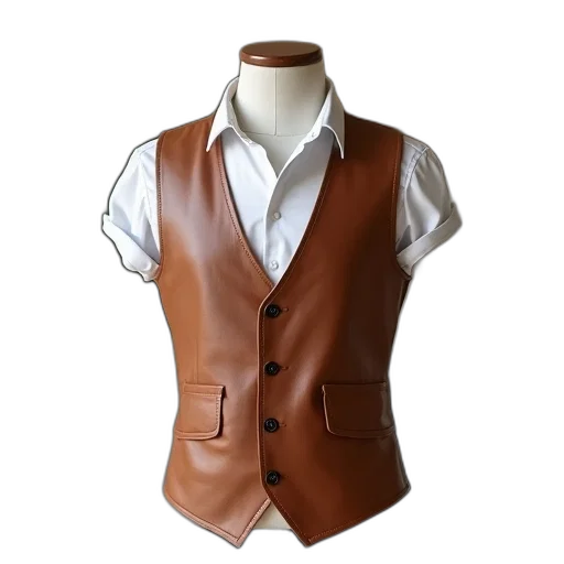jacket, dress, 3d render, earth tones transparent PNG cut-out