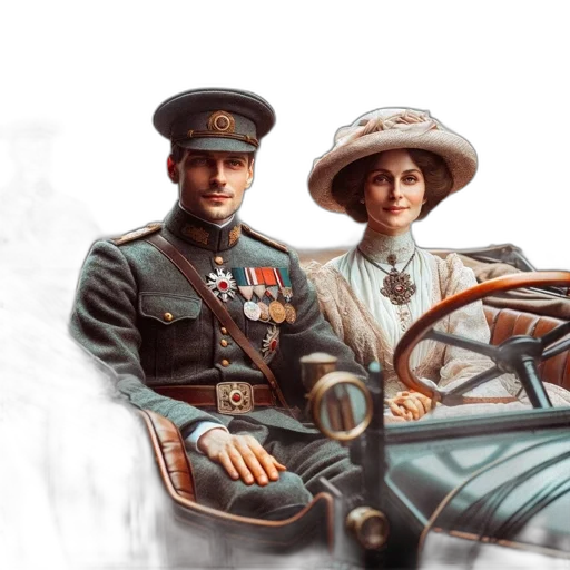 car, hat, crown, photorealistic transparent PNG cut-out