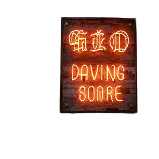 3d render, concept art, neon lights, fire transparent PNG cut-out