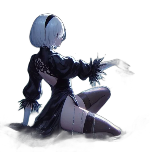 robot, dress, staff, weapon transparent PNG cut-out