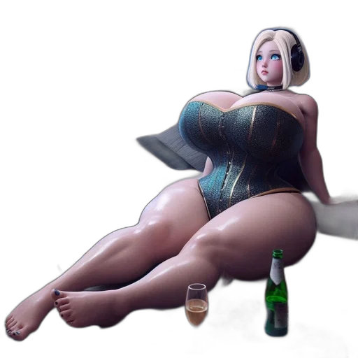 bottle, dress, robot, creature transparent PNG cut-out