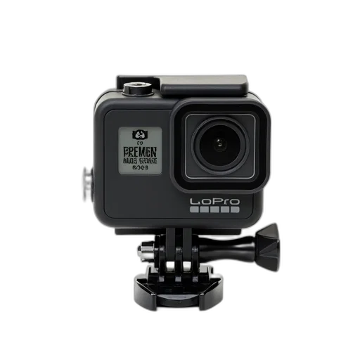 black, gopro, camera, silver transparent PNG cut-out