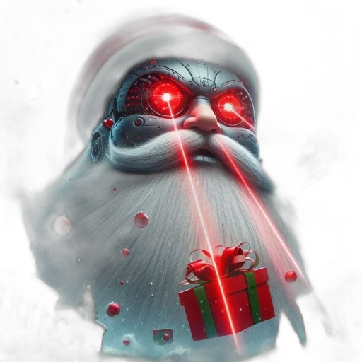 concept art, futuristic, santa, claus transparent PNG cut-out