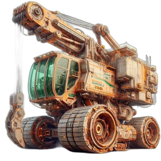 weapon, robot, car, concept art transparent PNG cut-out