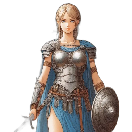 sword, dress, weapon, fantasy art transparent PNG cut-out