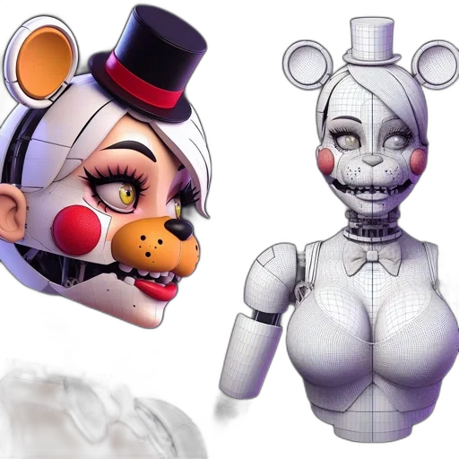 mask, 3d render, concept art, cartoon transparent PNG cut-out