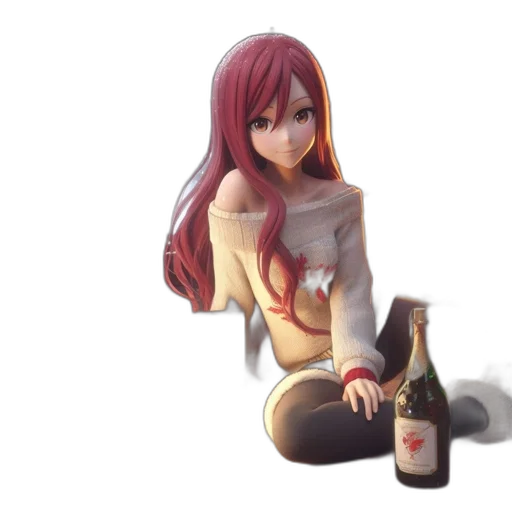bottle, robot, weapon, 3d render transparent PNG cut-out