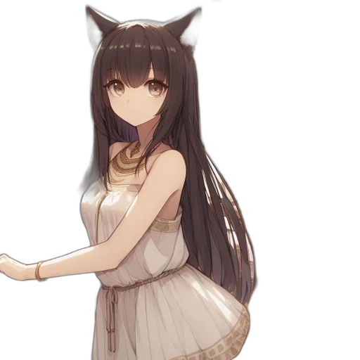 dress, staff, creature, animal transparent PNG cut-out