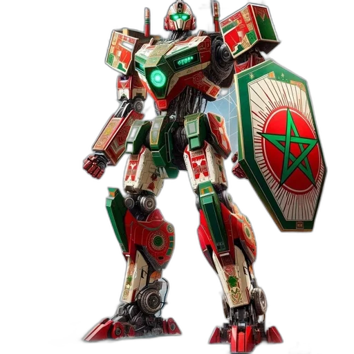 robot, weapon, concept art, 3d render transparent PNG cut-out