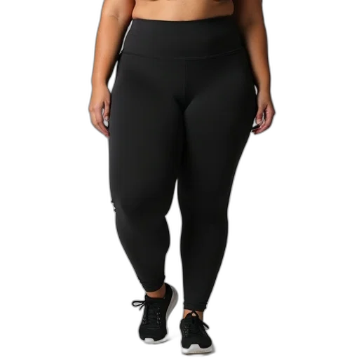 plus, size, leggings, black transparent PNG cut-out
