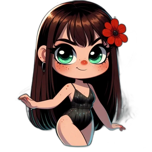 dress, cartoon, anime, pixel art transparent PNG cut-out