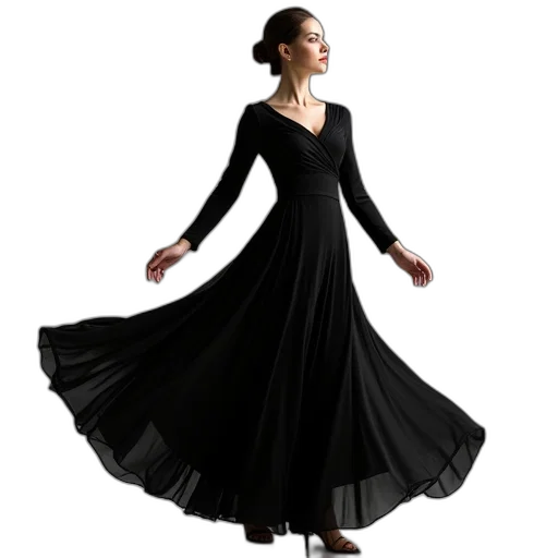 dress, dark, monochrome, women transparent PNG cut-out
