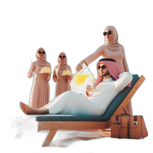 furniture, 3d render, concept art, beach transparent PNG cut-out