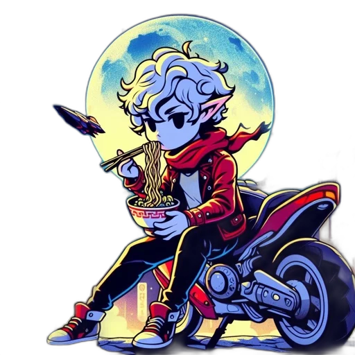 jacket, staff, weapon, robot transparent PNG cut-out