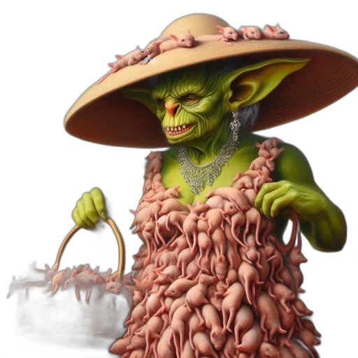 creature, staff, hat, concept art transparent PNG cut-out