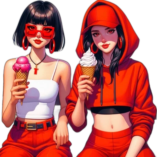 comic book art, concept art, vaporwave, pixel art transparent PNG cut-out