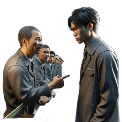 jacket, face, staff, mask transparent PNG cut-out