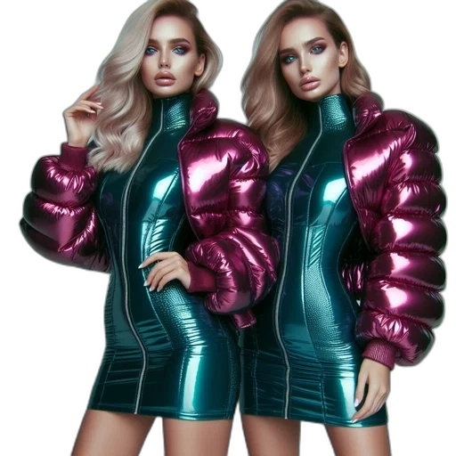 jacket, vaporwave, cyberpunk, 3d render transparent PNG cut-out