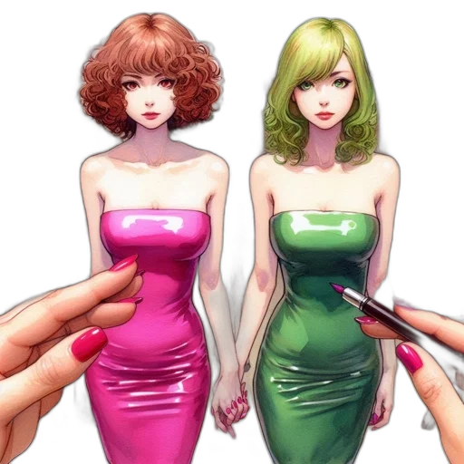 dress, photorealistic, concept art, fantasy art transparent PNG cut-out