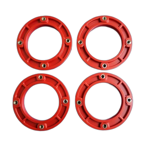 red, set, four, rubber transparent PNG cut-out