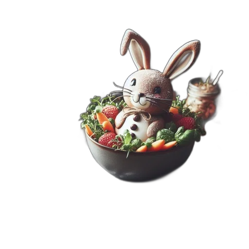 food, animal, 3d render, photorealistic transparent PNG cut-out