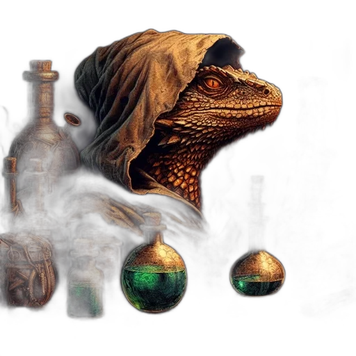 dragon, creature, mask, bottle transparent PNG cut-out