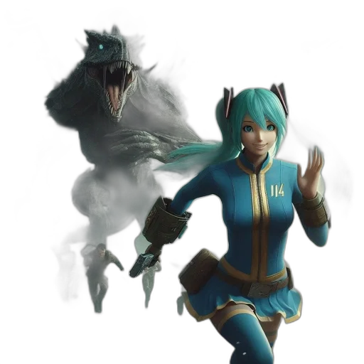 dragon, creature, staff, animal transparent PNG cut-out