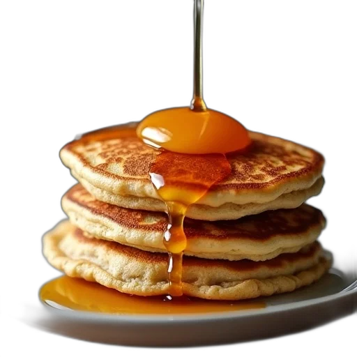 food, photorealistic, 3d render, pancakes transparent PNG cut-out