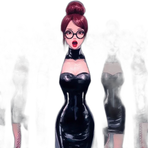 dress, concept art, cartoon, 3d render transparent PNG cut-out