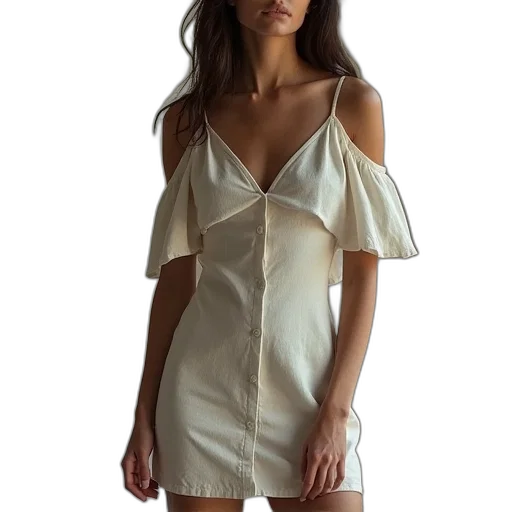 dress, earth tones, monochrome, cold transparent PNG cut-out