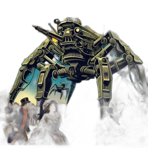 robot, weapon, dragon, creature transparent PNG cut-out