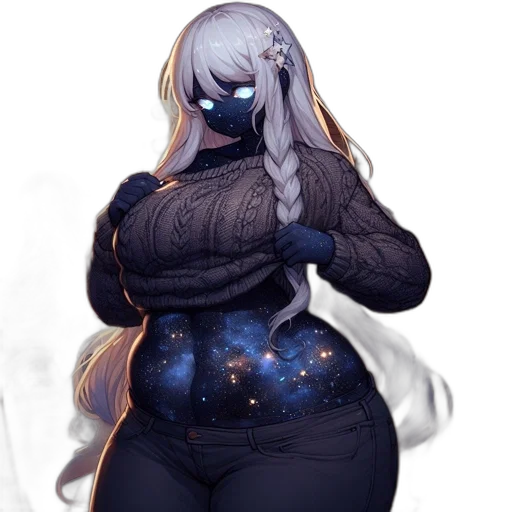 dress, jacket, staff, creature transparent PNG cut-out