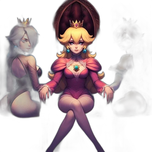 crown, dress, mask, creature transparent PNG cut-out