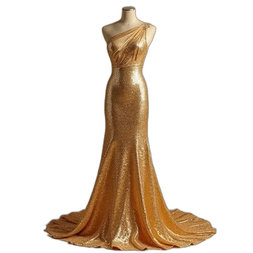 dress, jewelry, crown, 3d render transparent PNG cut-out