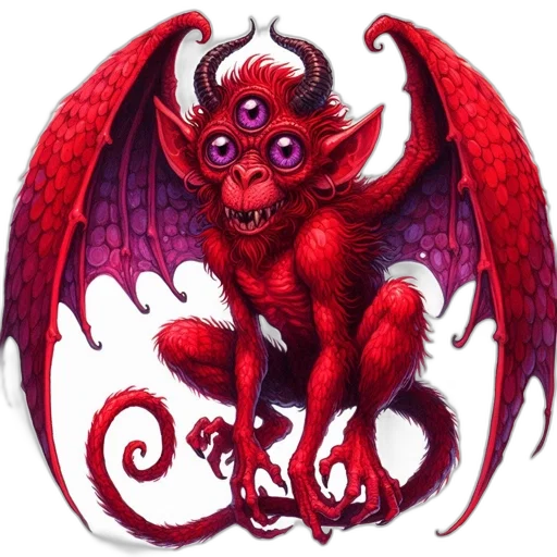 dragon, creature, staff, fantasy art transparent PNG cut-out