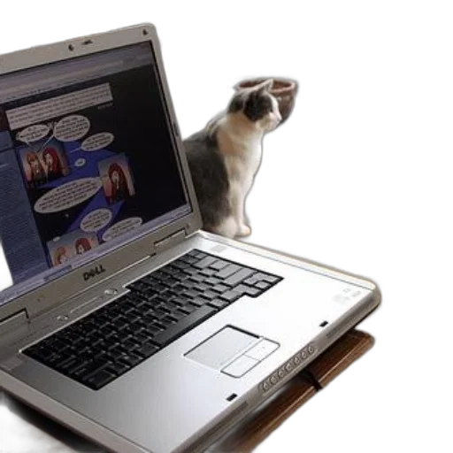 staff, dell, laptop, comic transparent PNG cut-out