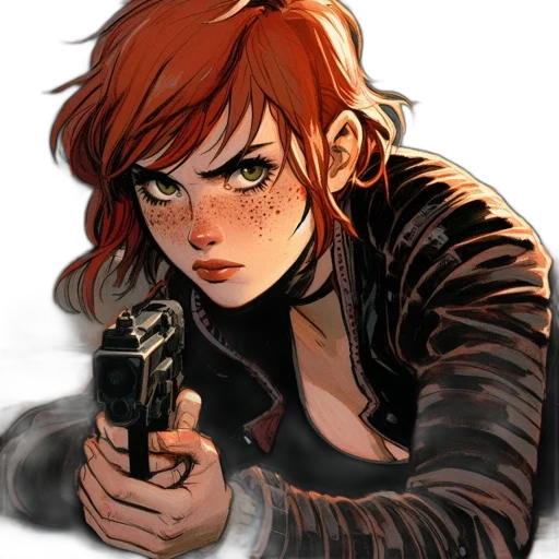 weapon, jacket, comic book art, concept art transparent PNG cut-out