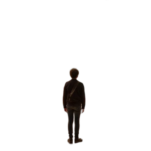 jacket, robot, creature, staff transparent PNG cut-out