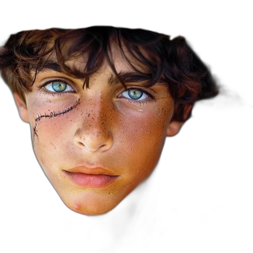 face, mask, hair, hat transparent PNG cut-out