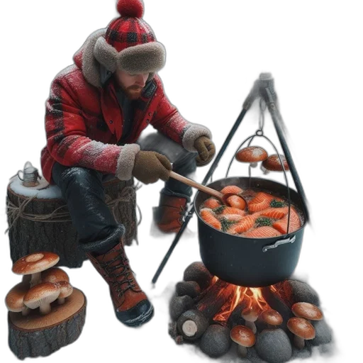 food, hat, 3d render, photorealistic transparent PNG cut-out