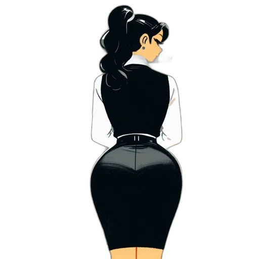 dress, staff, jacket, cartoon transparent PNG cut-out
