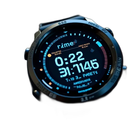 3d render, cyberpunk, digital, watch transparent PNG cut-out