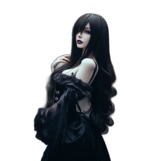 hair, dress, fantasy art, concept art transparent PNG cut-out