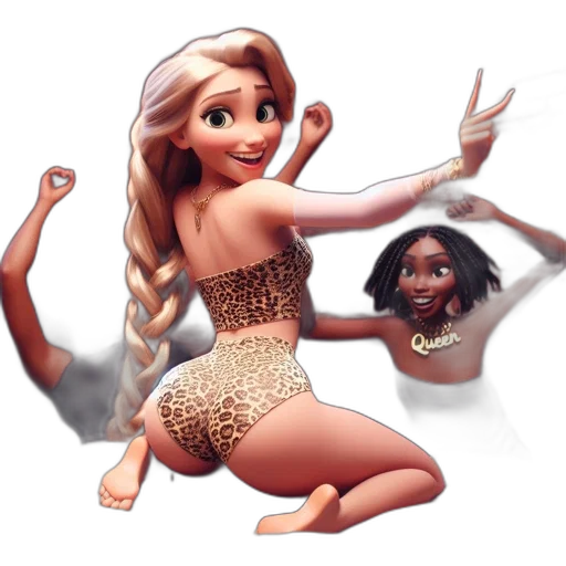 dress, concept art, cartoon, 3d render transparent PNG cut-out