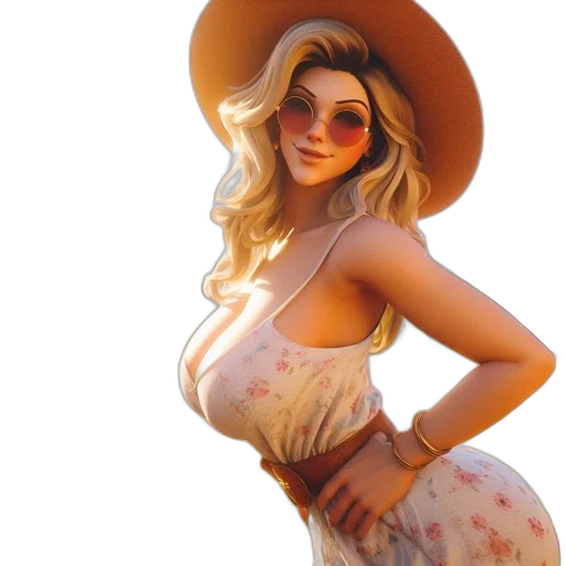 hat, dress, staff, concept art transparent PNG cut-out