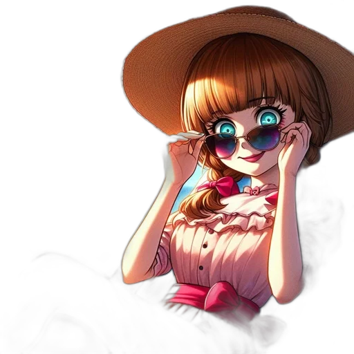hat, face, dress, staff transparent PNG cut-out