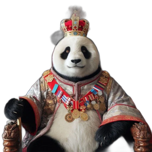 staff, animal, crown, 3d render transparent PNG cut-out