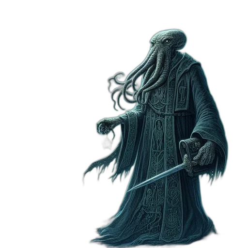 creature, staff, mask, hair transparent PNG cut-out
