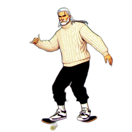 jacket, creature, concept art, pixel art transparent PNG cut-out